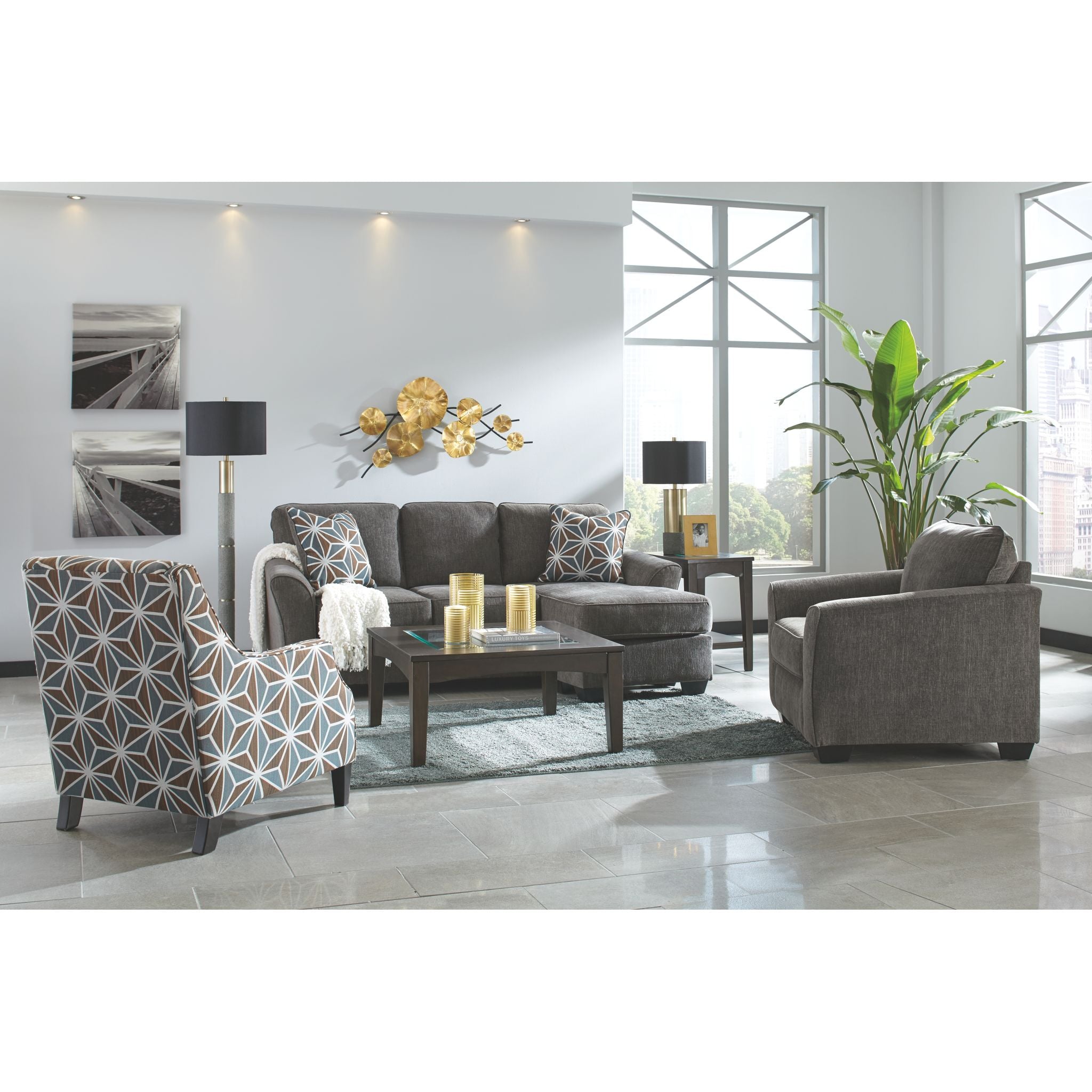 Modern Brise Sofa Chaise Lounge - Comfortable Sectional Couch with Recliner for Living Room, Bedroom & Office - Perfect for Relaxing, Lounging and Entertaining Guests
