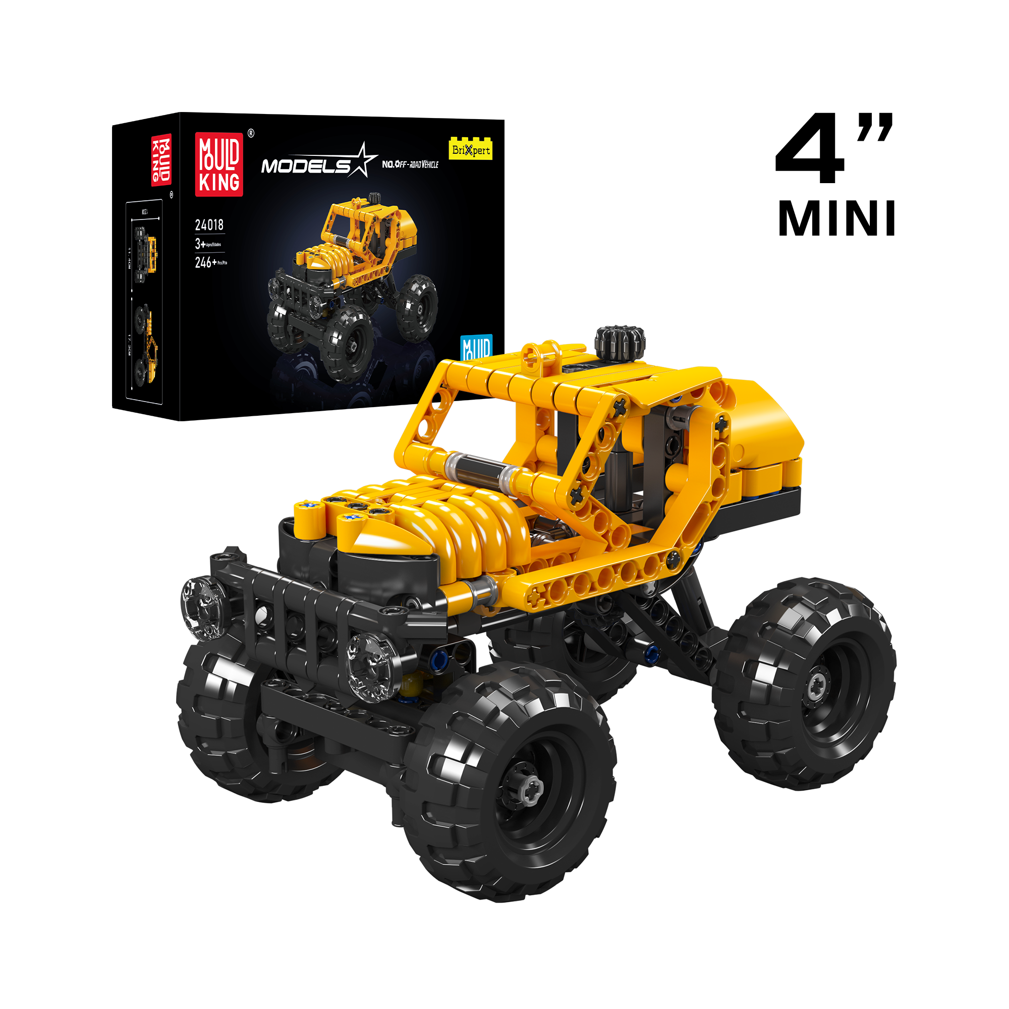 Mould King 24018 Off-Road SUV Building Blocks Toy Set - 246 PCS Construction Kit for Kids & Adults | STEM Educational Toy for Creative Play, Birthday Gift Idea, Home & Office Decoration