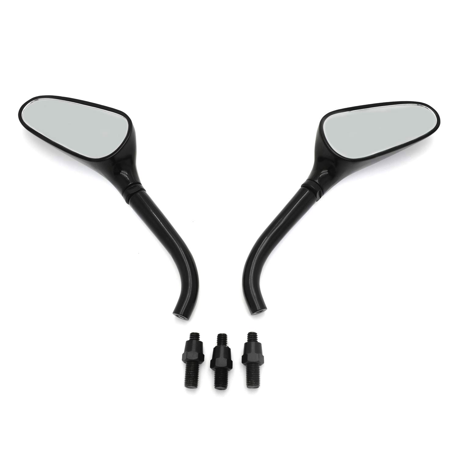 Universal Small Golf Club Mirrors for Harley & Yamaha Motorcycles - Custom Fit, Black - Perfect for Enhanced Visibility While Riding [B00RNIS356]