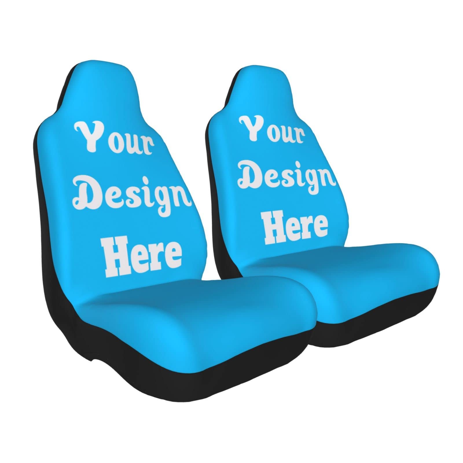 Custom Personalized Car Seat Covers - Add Your Own Design & Picture | Universal Fit for Cars, Trucks & SUVs | 2-Piece Set for Comfort & Style | Perfect for Road Trips, Daily Commutes & Family Travel