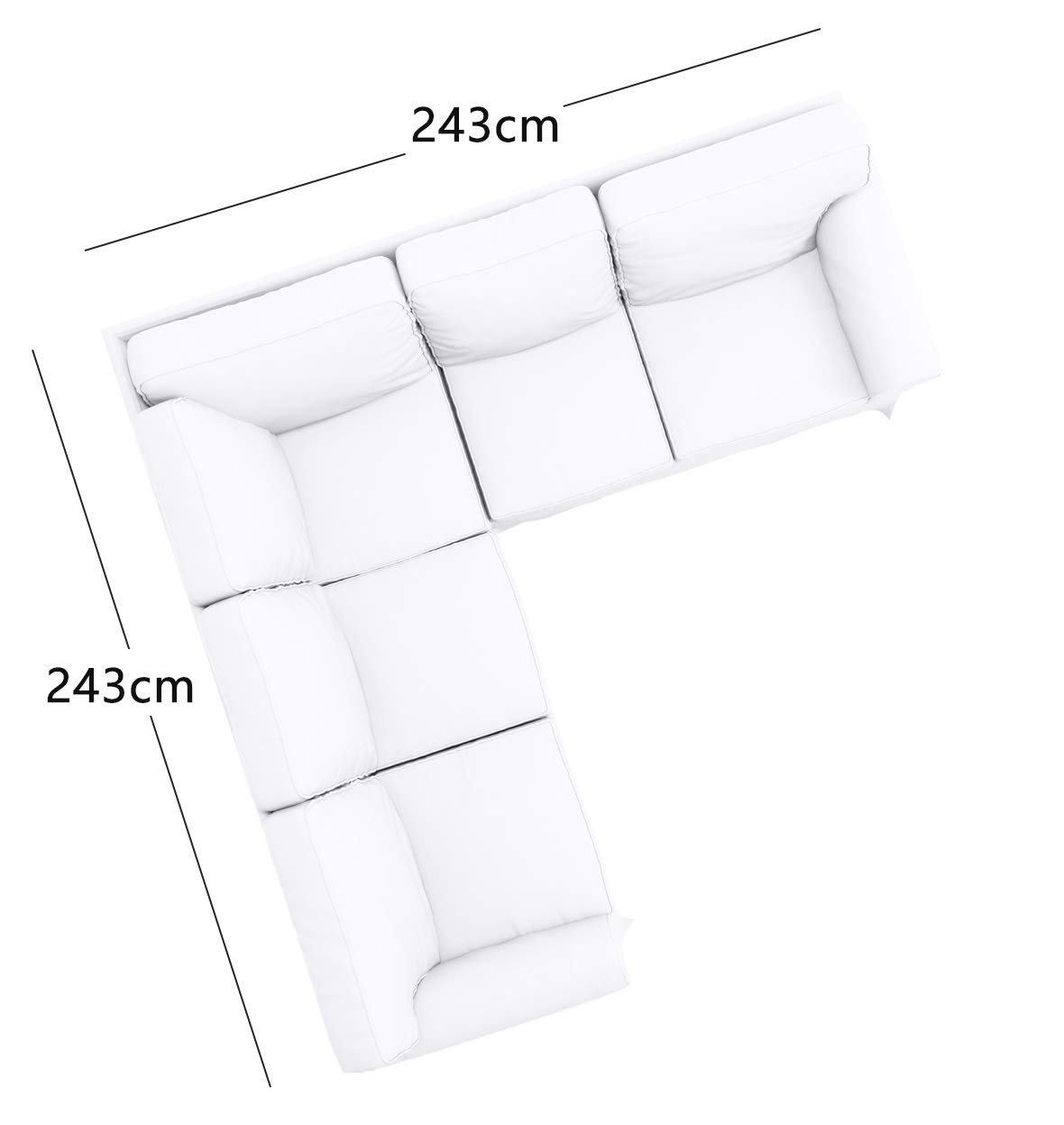 Custom-Made Thick Cotton IKEA Ektorp 2-Seater Sofa Cover Replacement Slipcover - Dark Blue | Perfect for IKEA Ektorp Corner & Sectional Sofas | Home Decor, Living Room Upgrade & Furniture Protection