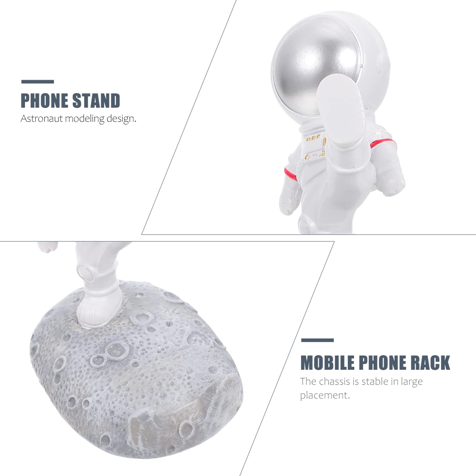 FOMIYES Astronaut Phone Stand - Resin Tablet & Cell Phone Holder, Desk Decor, Cartoon Astronaut Sculpture for iPhone & Android | Perfect for Office, Home, Gaming Setup & Space-Themed Room Decor