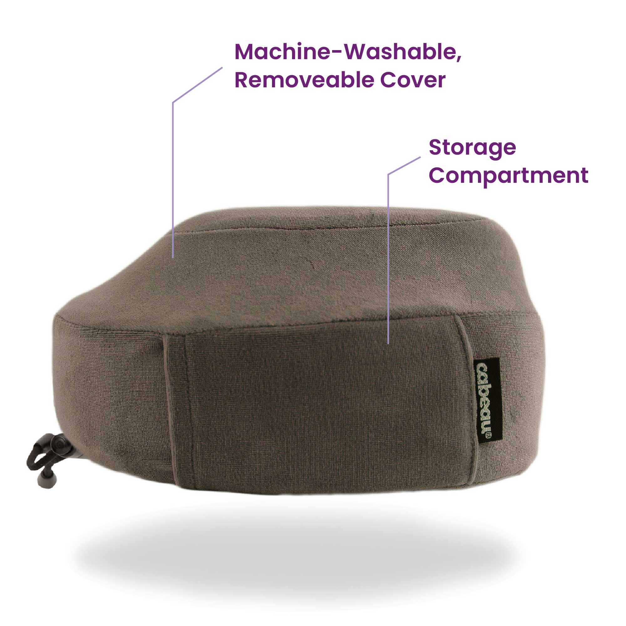 Cabeau Evolution Classic Memory Foam Travel Neck Pillow - Adjustable Neck Support for Airplane, Car & Office - Ergonomic Design for Comfortable Sleep During Travel & Work