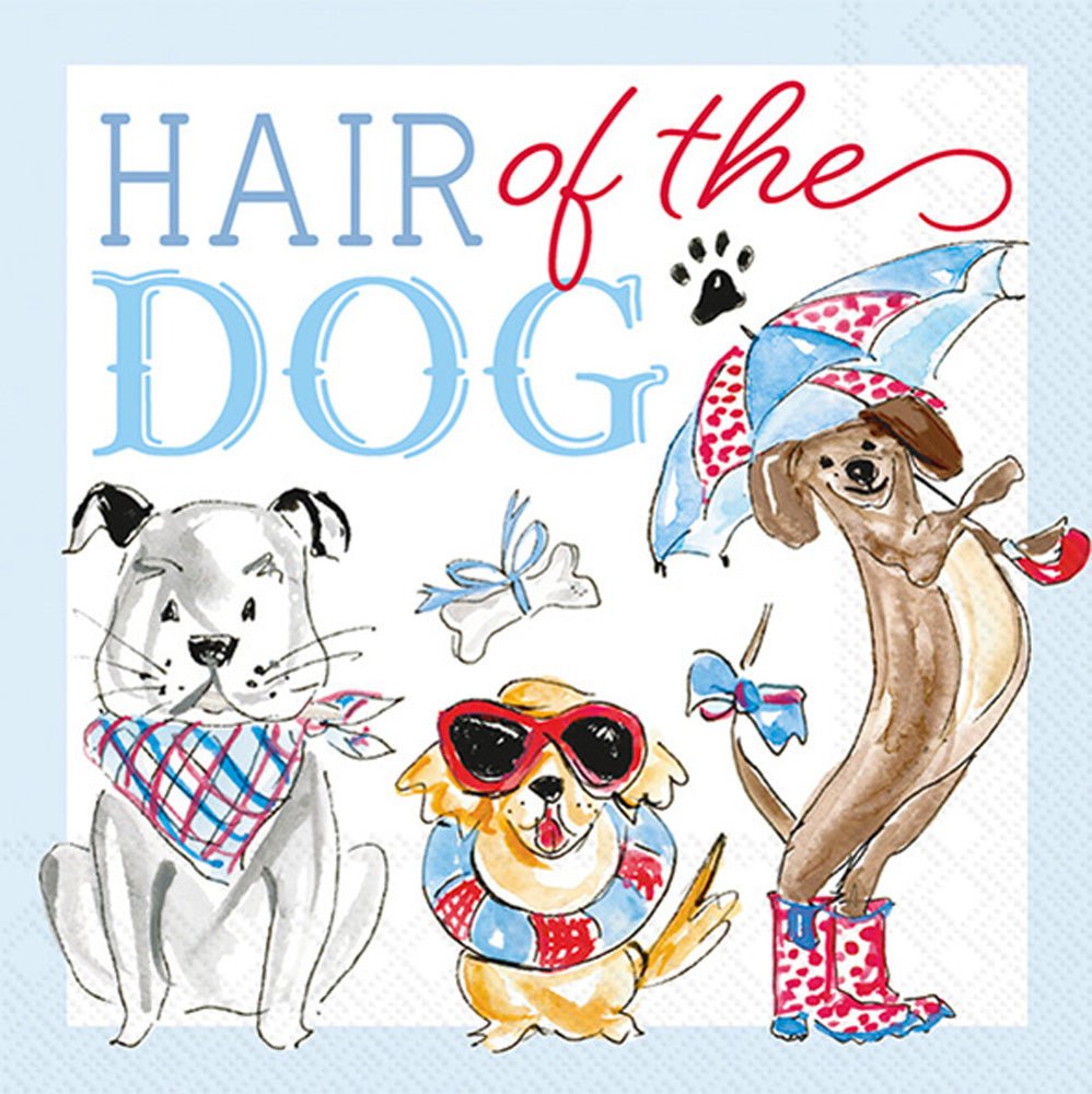 Hair of the Dog Cocktail Napkins - Premium Bar Accessories for Parties, Weddings & Home Entertaining - Set of 50 by Boston International