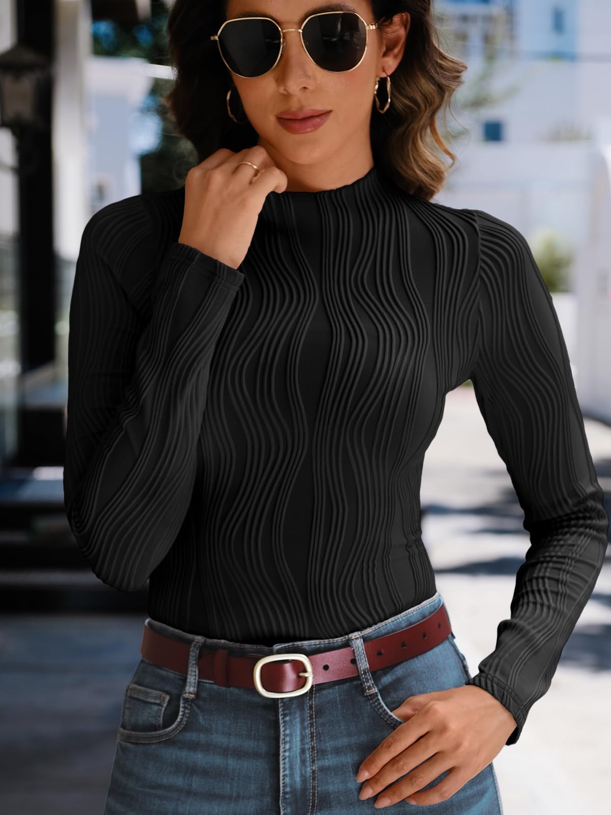 LILLUSORY Women's Long Sleeve Blouse 2025 - Business Casual Work Shirt, Office Wear, Dressy Tops for Professional Women | Perfect for Office, Meetings, and Business Events