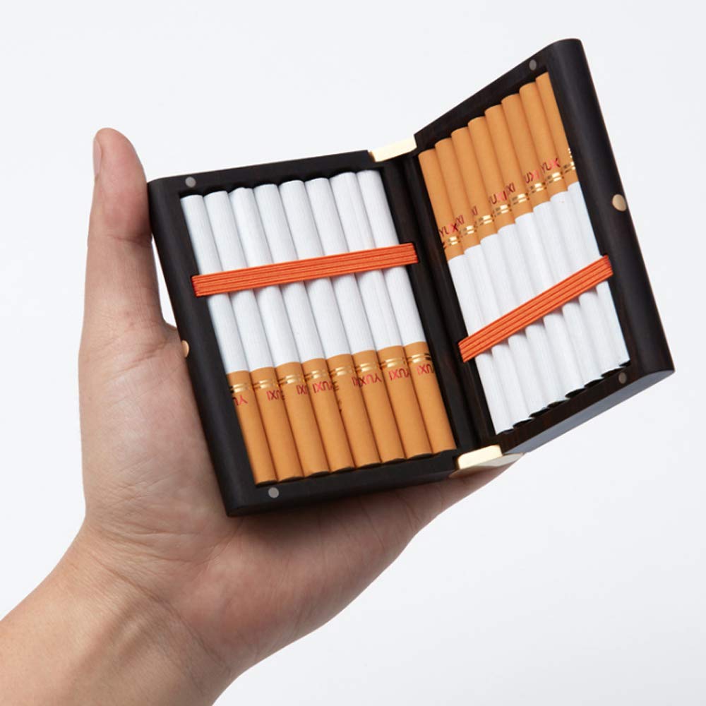 Premium Purple Sandalwood Magnetic Cigarette Case - 100mm King Size Wooden Cigarette Holder, Portable Travel Storage Box - Ideal Gift for Men, Father's Day & Christmas - Perfect for Outdoor, Travel and Daily Use
