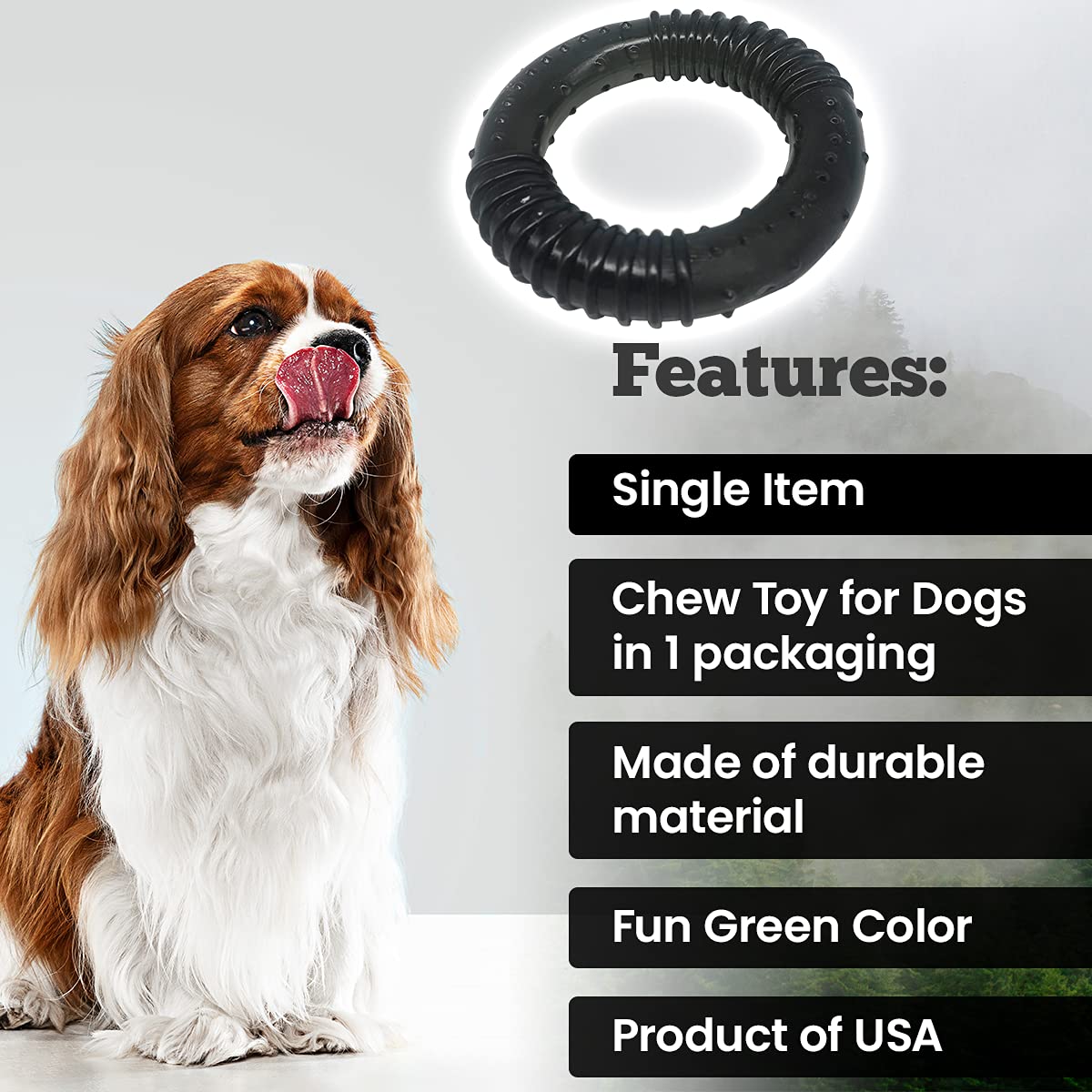 Durable Indestructible Dog Chew Toy for Aggressive Chewers - Interactive Puppy Training Toy for Anxiety Relief & Dental Health - Black Round Shape - Perfect for Boredom Busters, Teething Puppies & Stress Relief