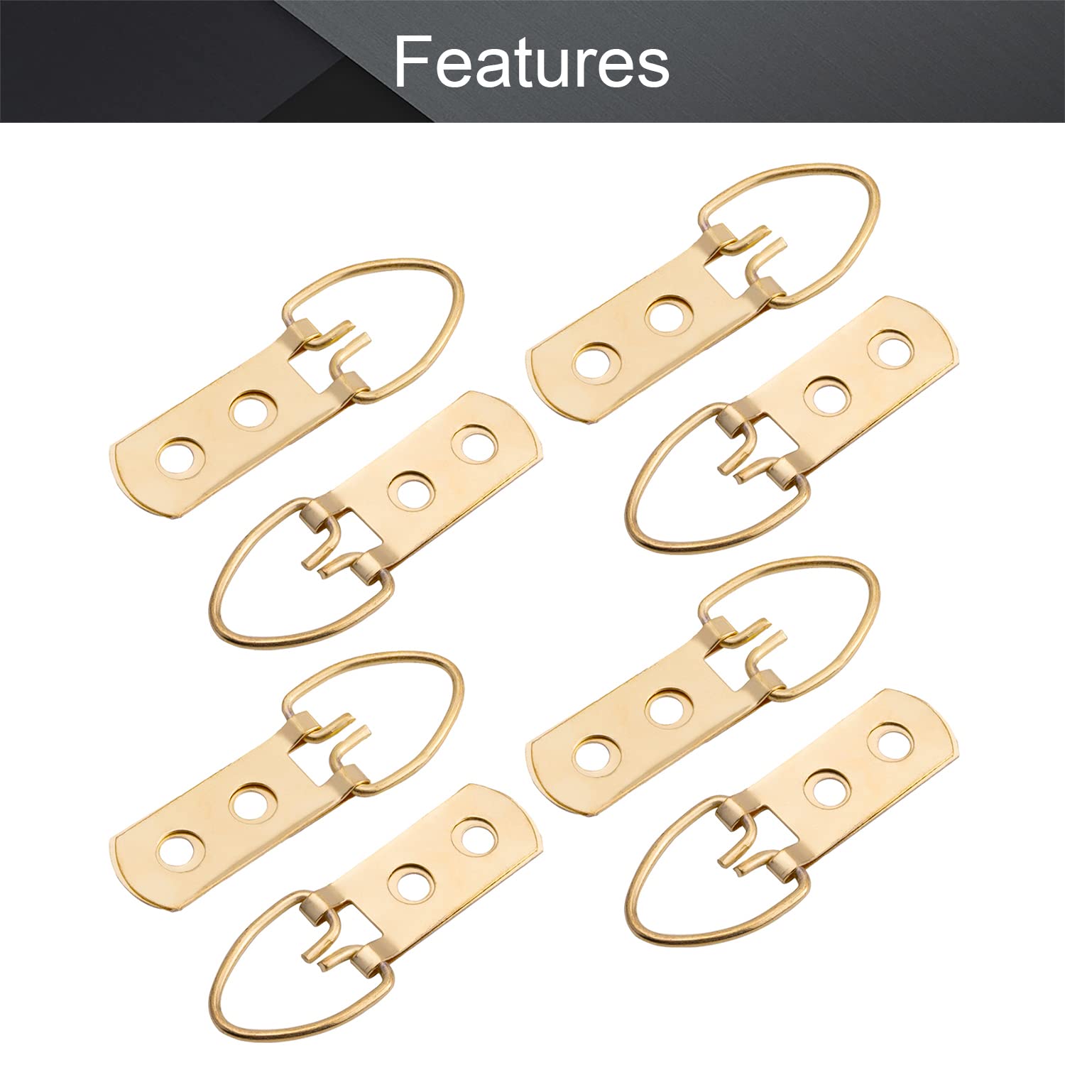Gold Tone Picture Frame Hangers 50PCS - Home Decor & Photo Hanging Solutions