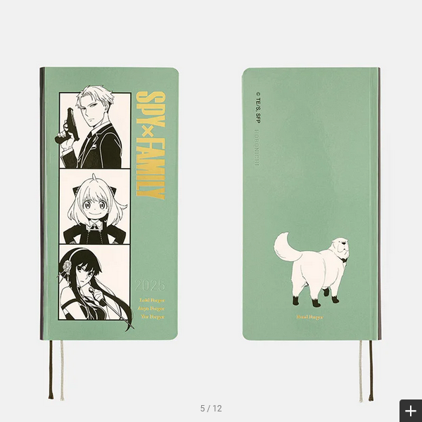 Hobonichi Techo 2025 SPY x FAMILY Planner - Weekly Horizontal Hardcover Notebook, January Start, Monday Start, English Edition - Perfect for Anime Fans, Journaling & Daily Planning