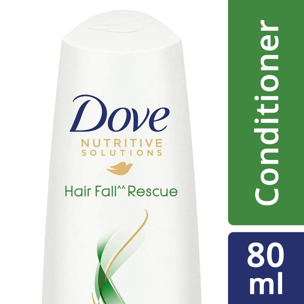 Dove Hair Fall Rescue Conditioner for Weak & Frizzy Hair - Reduces Hair Loss, Strengthens & Protects - Sunflower Extract Formula - 80ml | Daily Hair Care for Damaged & Thinning Hair