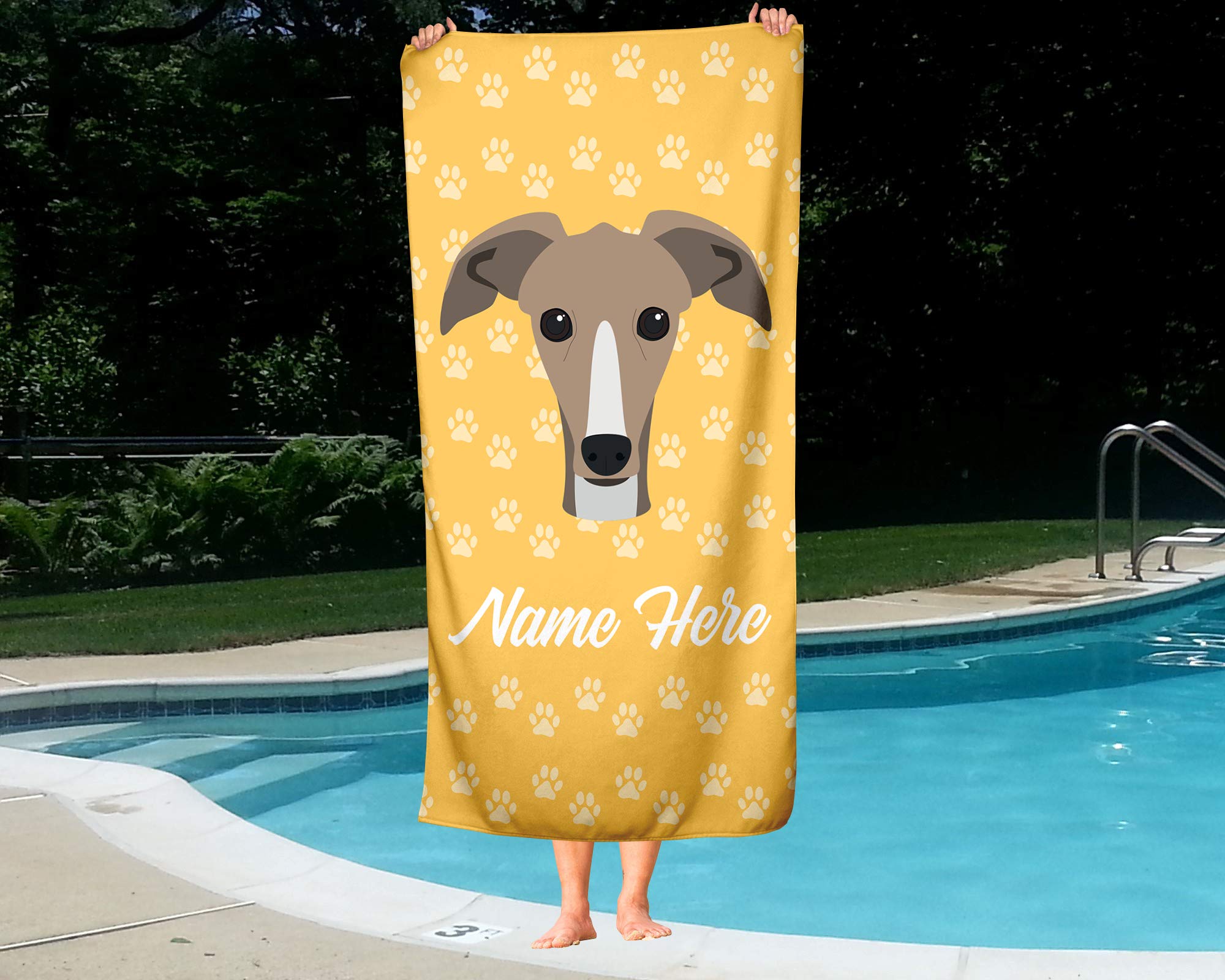 Custom Italian Greyhound Beach & Bath Towels - Large & Medium Sizes for Adults & Kids | Personalized Dog Towels for Travel, Pool, Spa & Home Use