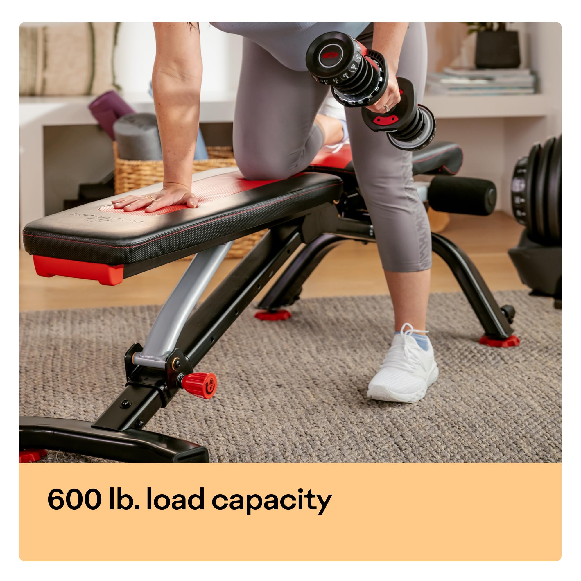 BowFlex Adjustable Weight Bench for Home Gym - Strength Training Equipment for Full Body Workouts | Perfect for Dumbbell & Barbell Exercises, Compact Design Fits Small Spaces