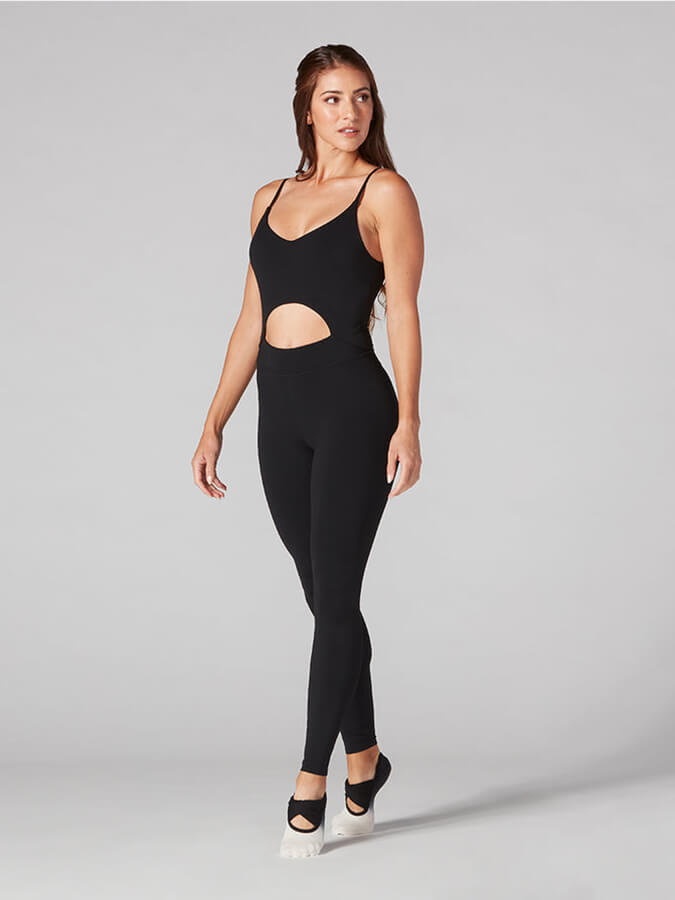 Tavi Alignment Bodysuit All-in-One for Women - Seamless Shapewear with Adjustable Straps | Perfect for Yoga, Workouts & Everyday Wear | Ebony Color