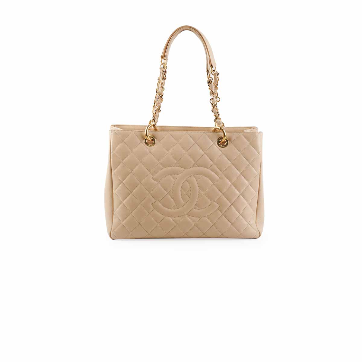 Chanel Caviar Leather Grand Shopping Tote GST Handbag in Beige - Luxury Designer Tote for Women, Perfect for Work, Travel & Everyday Use