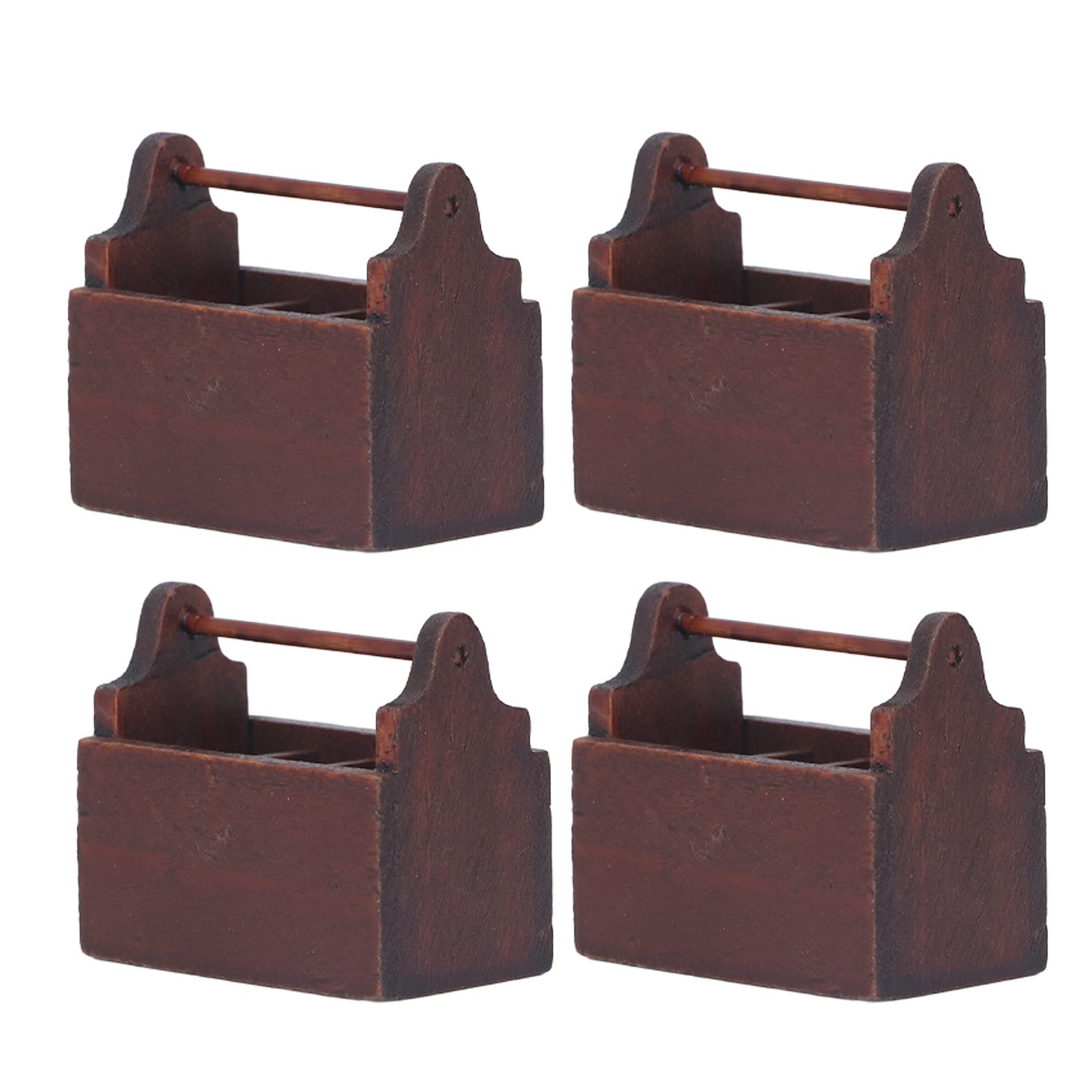 Miniature Dollhouse Toolbox Set - Exquisite Mini Wooden Tools for DIY Dollhouse Decorations & Crafts | Perfect for Dollhouse Accessories, Miniature Scenes & Model Displays