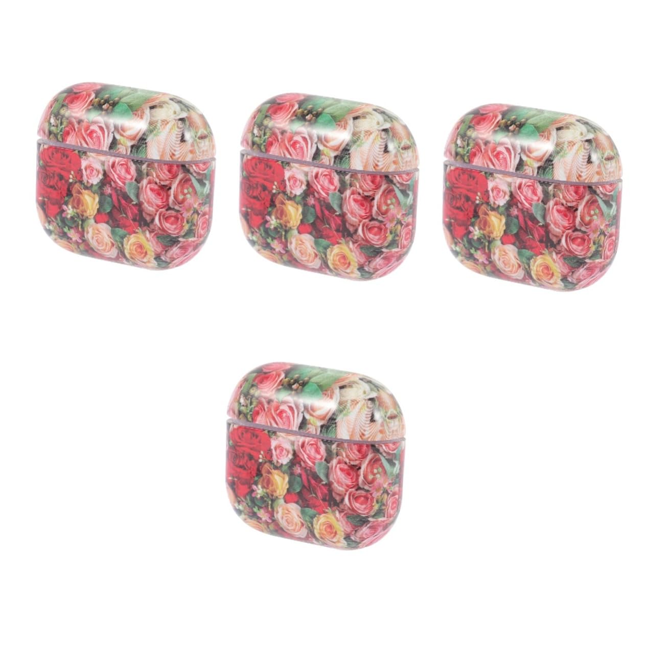 **Hemobllo Kids Headphones 4-Pack with Printed Earphone Case - Soft Headset Protector & Earbud Storage Box - Perfect for School, Travel, and Home Use**