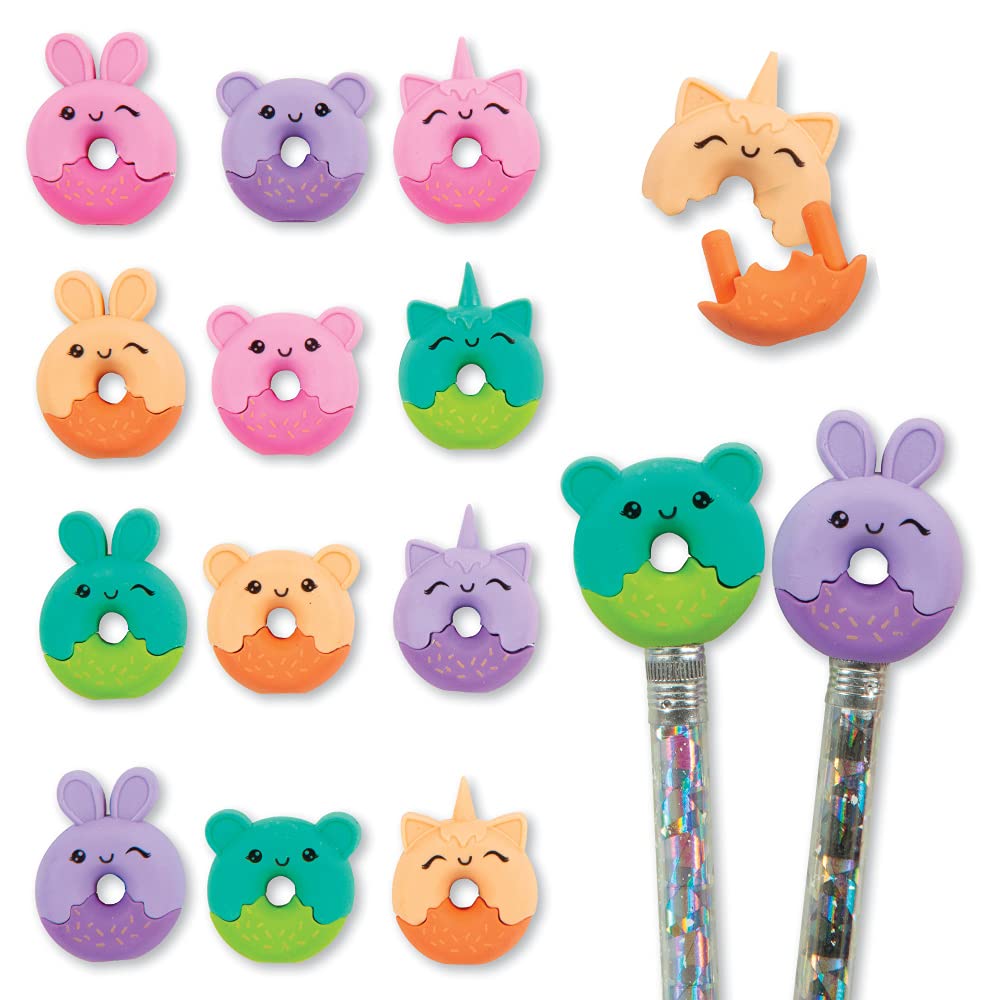 Raymond Geddes Donut Erasers - 48 Pack for School & Office