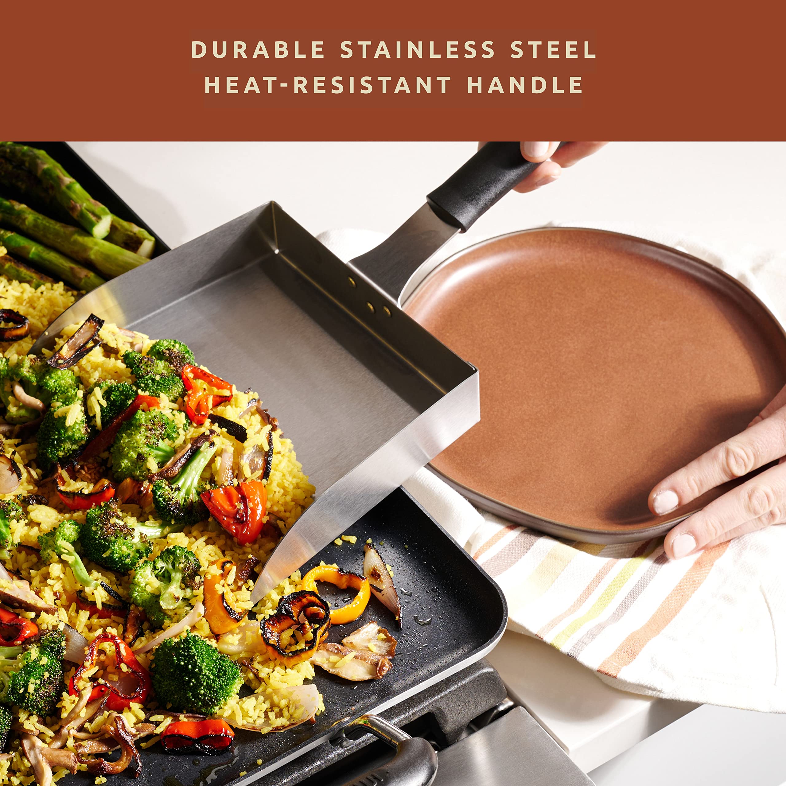 Bellemain Stainless Steel Smash Burger Spatula - Heavy Duty Griddle Scraper Tool for Flat Top Grill, Hibachi & BBQ - Perfect for Burgers, Stir Fry, Pancakes & Cooking on Blackstone Griddle