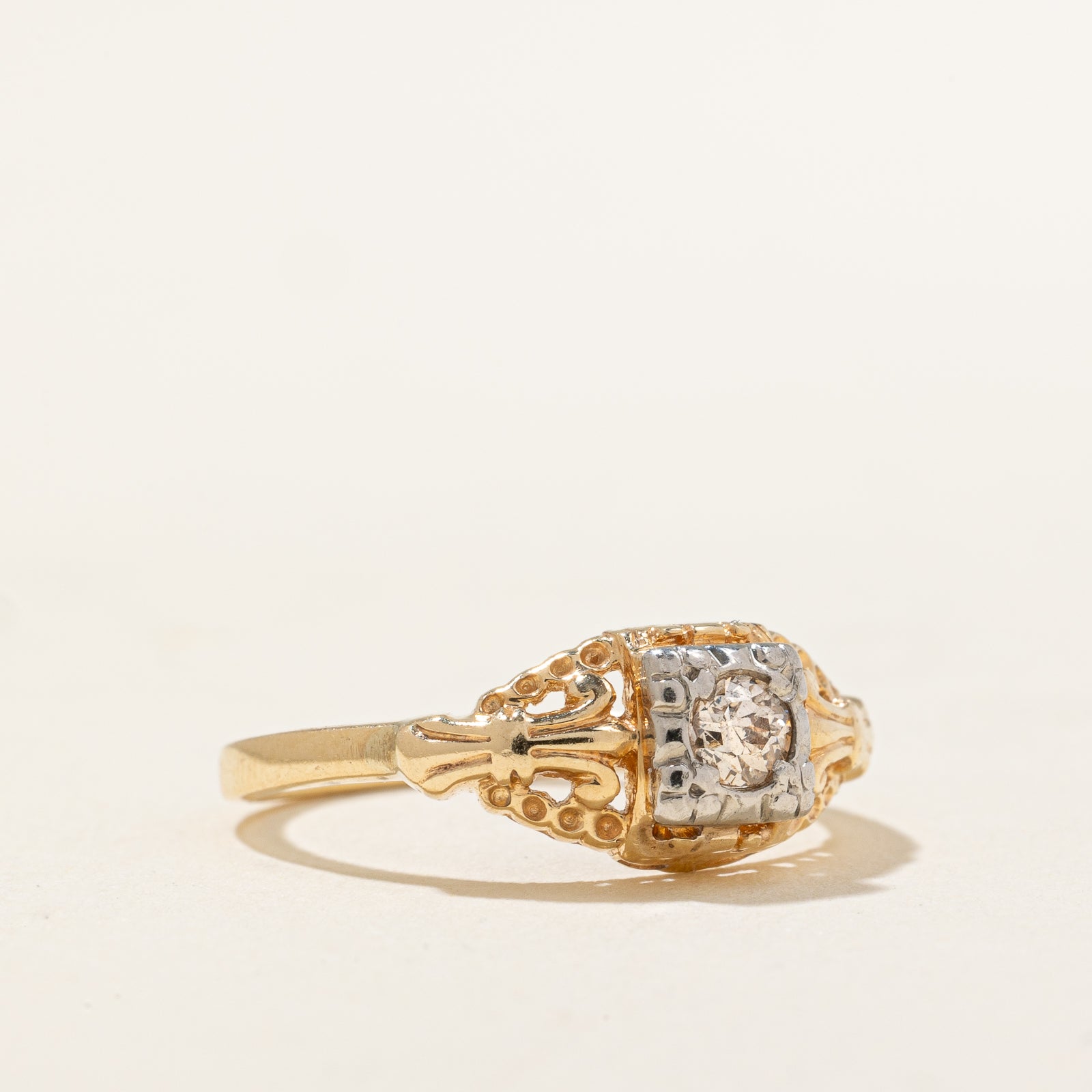 Exquisite Vintage Old European Cut Diamond Ring - 0.14ct Antique Style Engagement Ring for Women - Size 4.5 - Perfect for Weddings, Anniversaries & Romantic Gifts