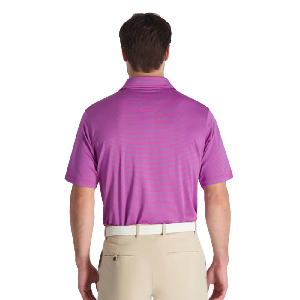 Fairway & Greene Owens Stripe Men's Golf Polo Shirt - Moisture-Wicking & UV Protection for Comfortable Golfing & Outdoor Activities