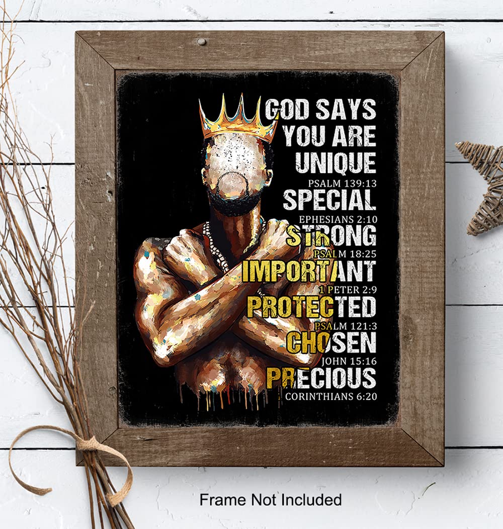 Christian Wall Art - Black Scripture Decor for Home & Church