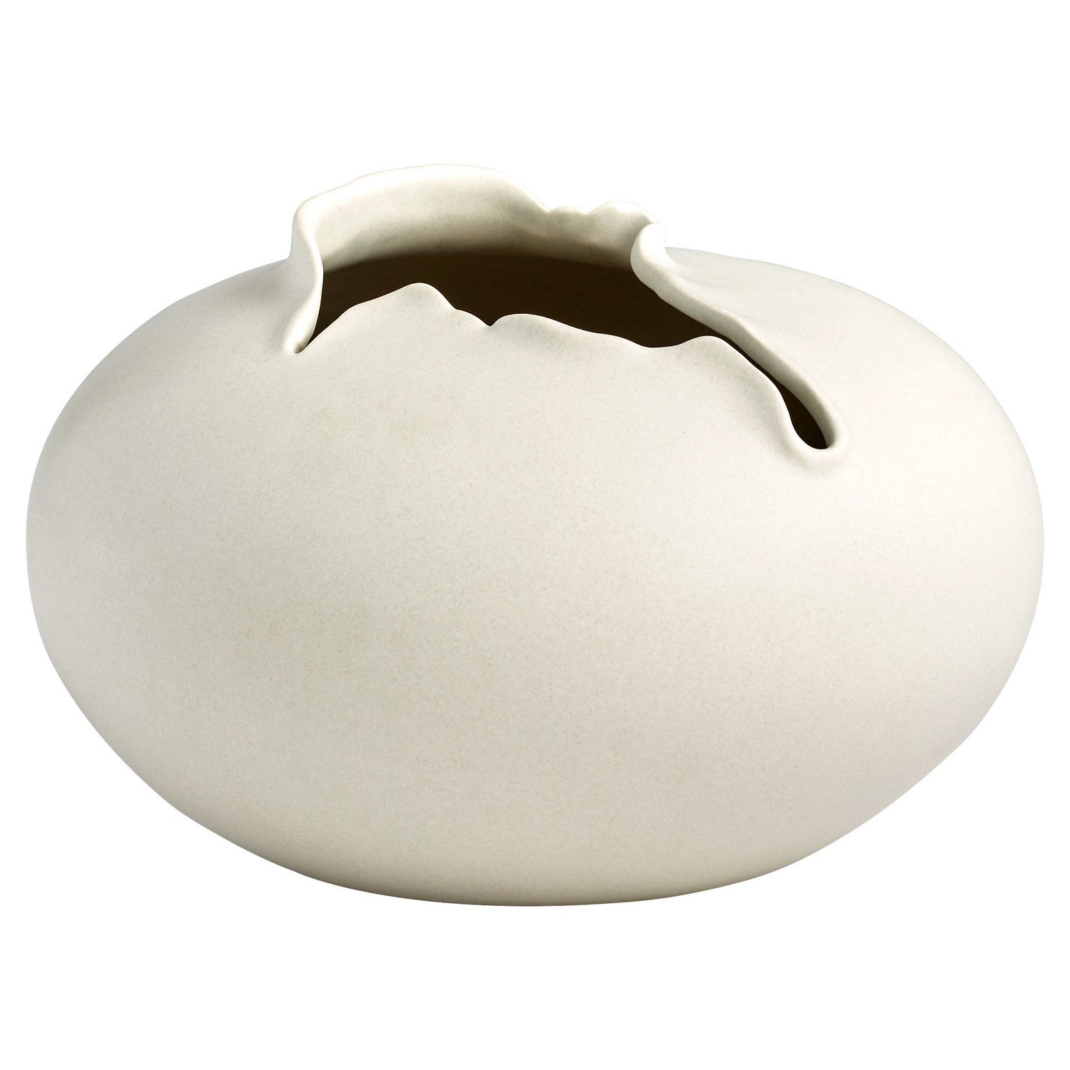 Cyan Design 11403 Tambora Vase - Medium Size Off White Ceramic Vase for Home Decor, Wedding Centerpiece, and Living Room Table Decor