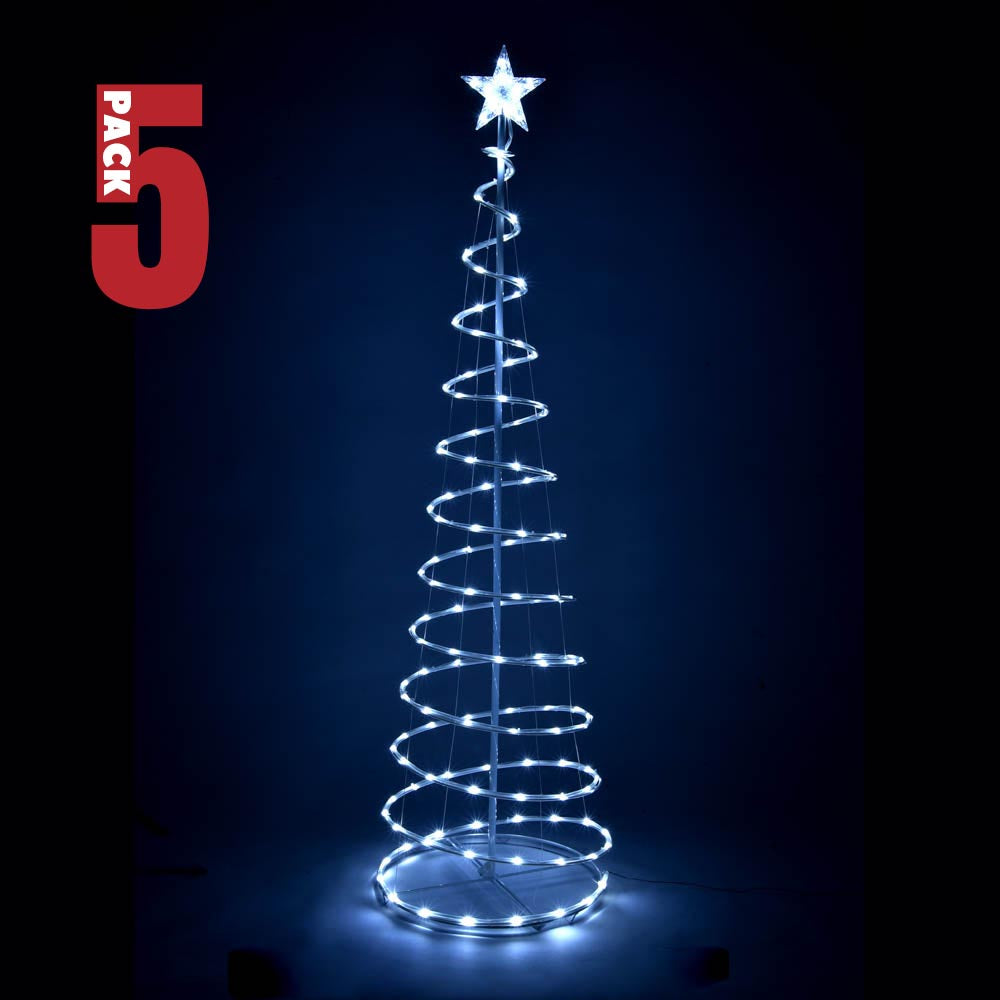 6ft LED Spiral Christmas Tree with USB Power - Decorative Holiday Lighting for Home, Office & Party Decorations