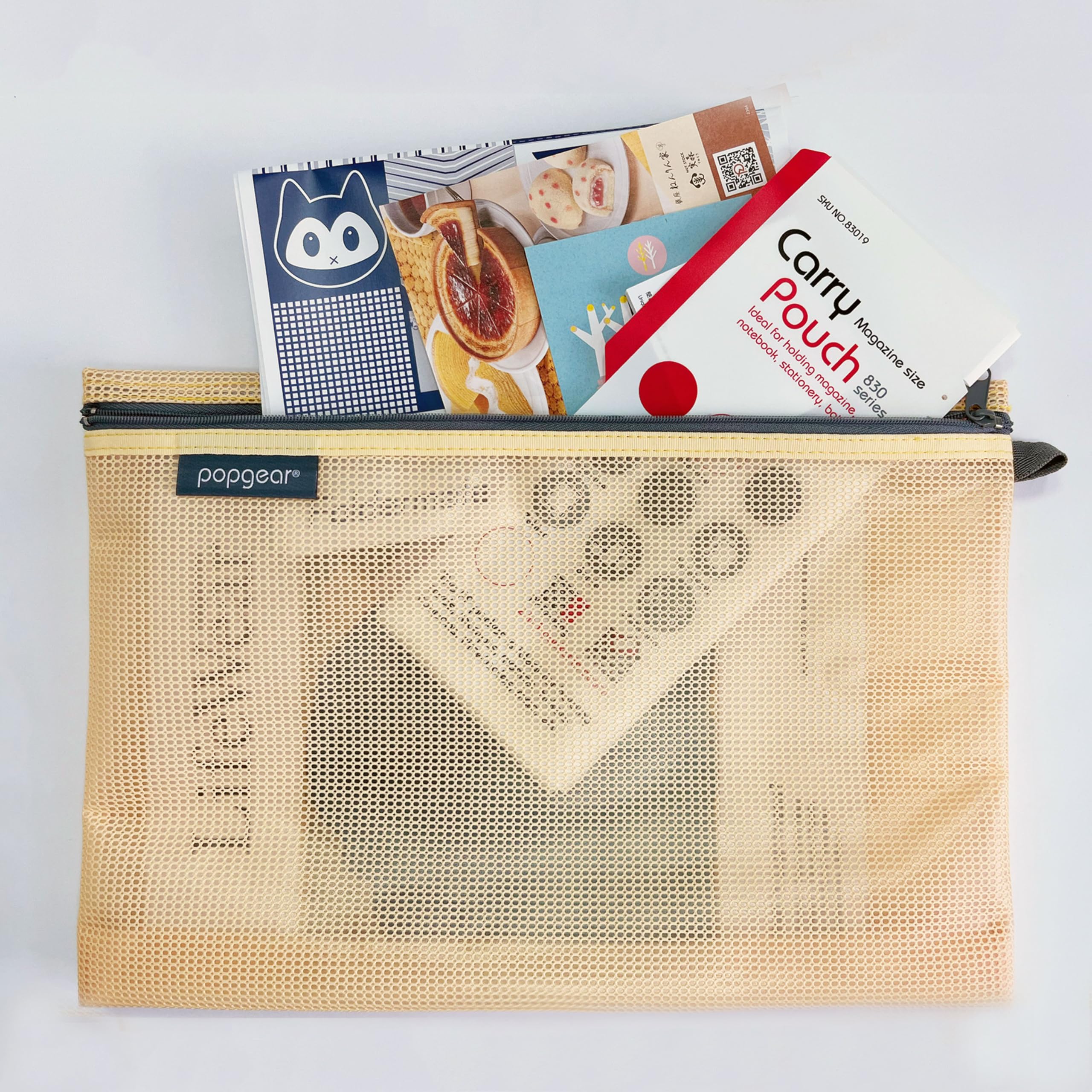 **PopGear Expandable Mesh Zipper Pouch Set - Water-Resistant Travel Organizer for Toiletries, Cosmetics, Documents & Stationery - 3 Pack (3 Colors) - Perfect for Travel, Camping & Daily Storage**
