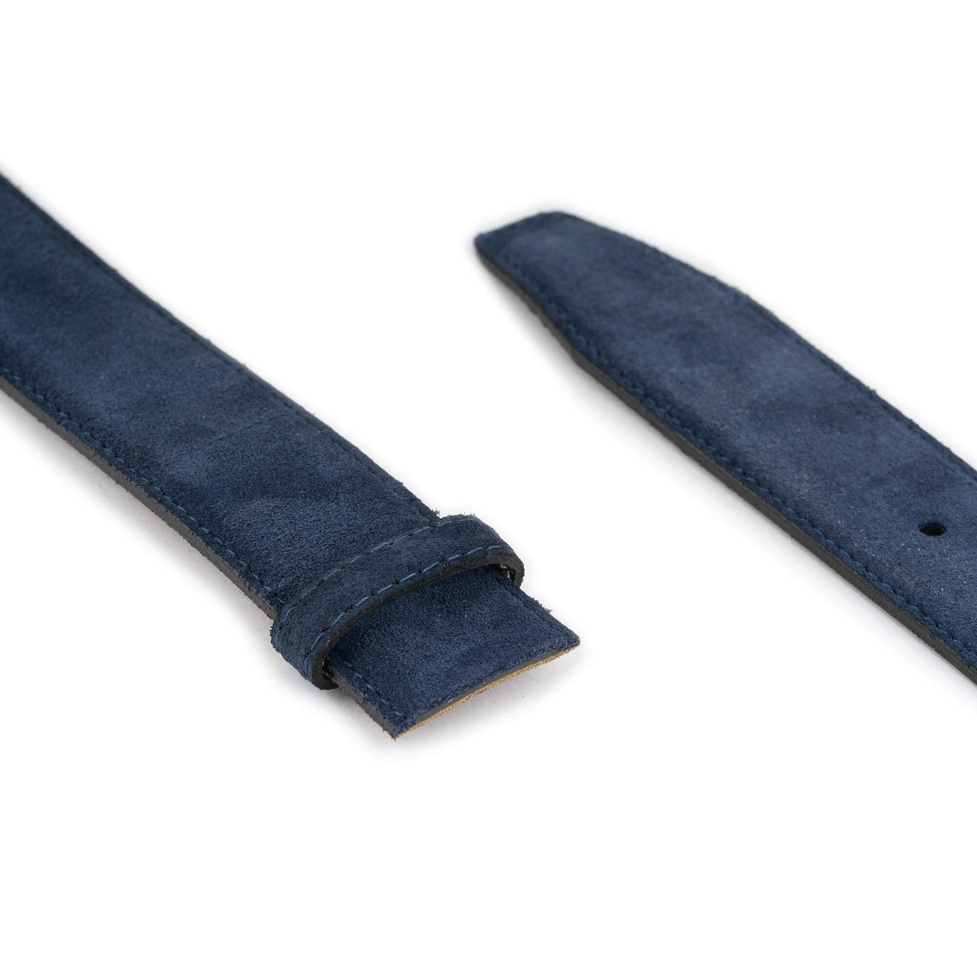 3.5cm Blue Suede Leather Replacement Belt Strap for Ferragamo Buckles - Perfect for Dress Pants, Jeans & Formal Attire