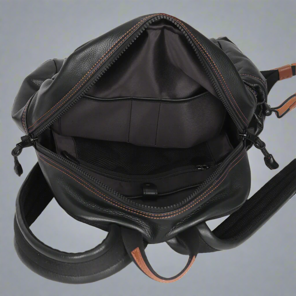 Premium BOL Waxy Leather Backpack for Women & Men - Durable Water-Resistant Laptop Bag - Perfect for Work, Travel & School