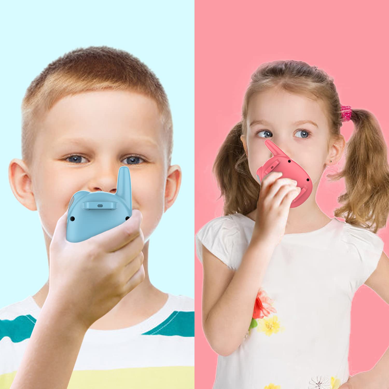 Qniglo Rechargeable Walkie Talkies for Kids - 3 Pack Spy Toys for Boys & Girls Ages 4-12, FM Radio & Long Range Communication for Outdoor Camping, Hiking & Backyard Adventures - Perfect Christmas & Birthday Gifts