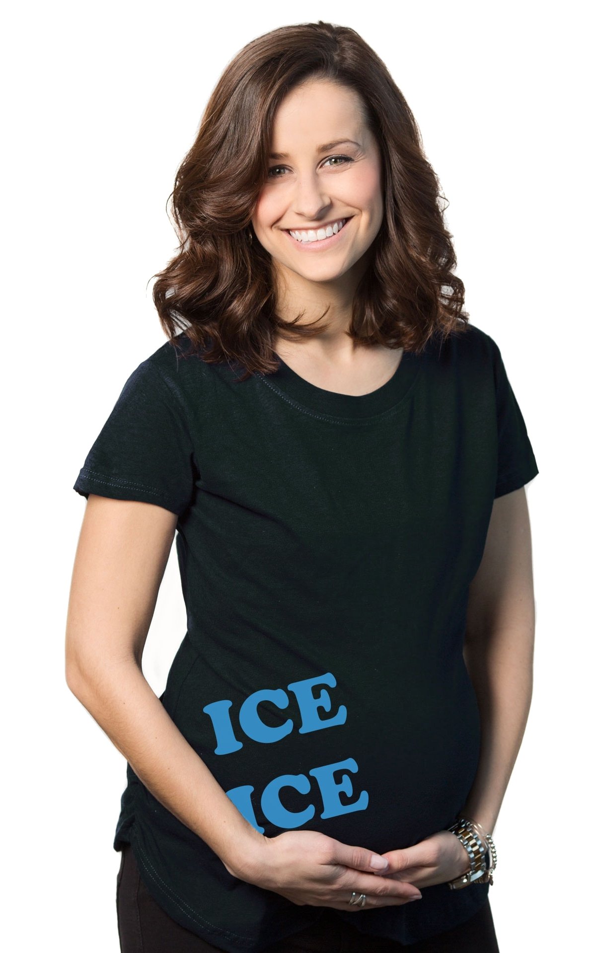 Maternity Ice Ice Pregnant Tee - Funny Pregnancy Announcement T-Shirt for Baby Bump | Comfortable & Stylish Maternity Wear for Expecting Moms - Perfect for Gender Reveals, Baby Showers & Pregnancy Photos