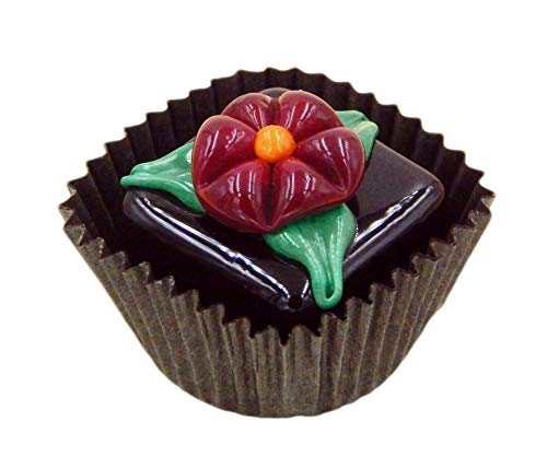 Chocolate with Cherry Red Flower