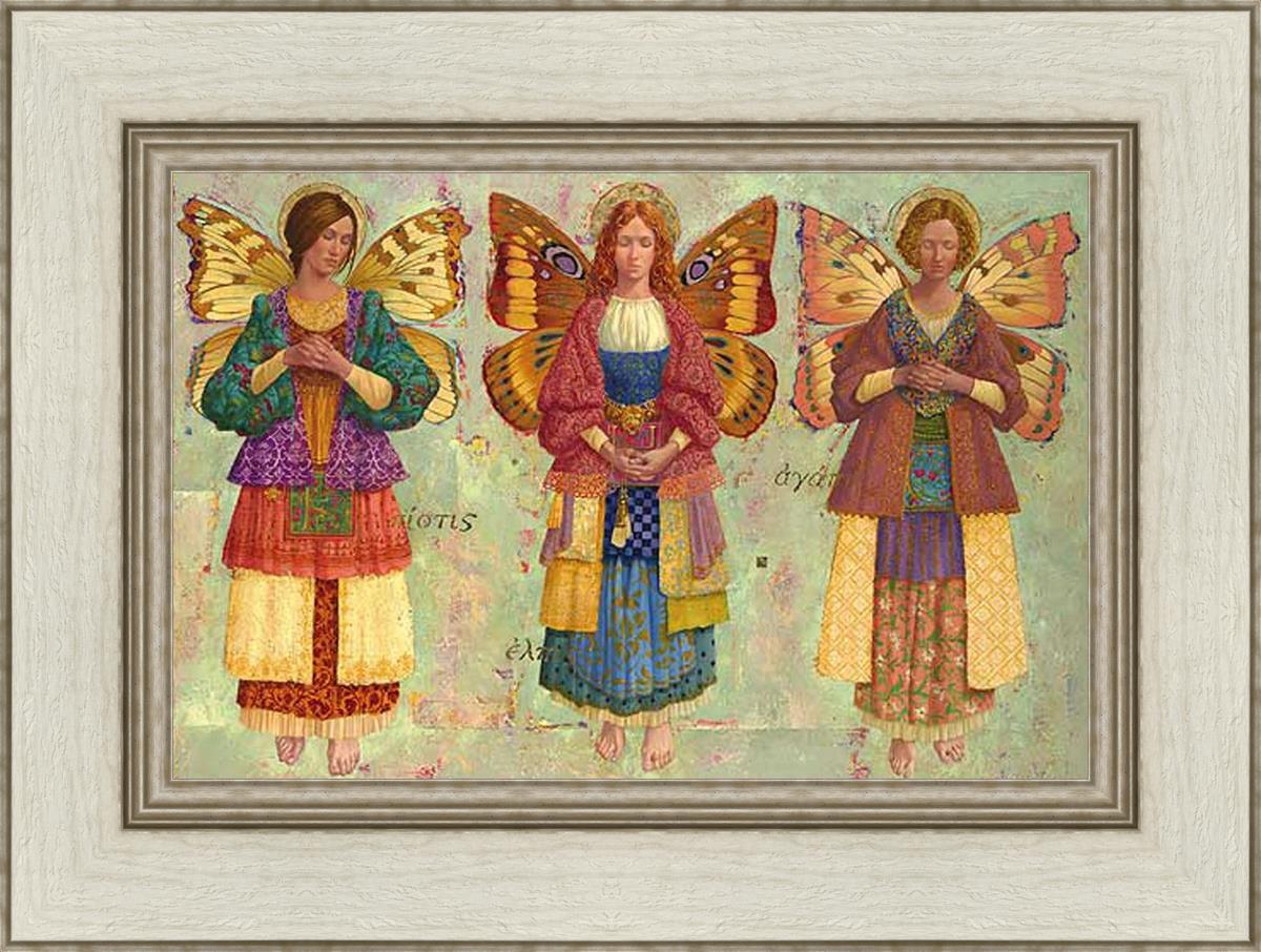 Faith, Hope and Charity - Inspirational Wall Art Decor for Home, Office & Church - Perfect for Gifts & Spiritual Spaces