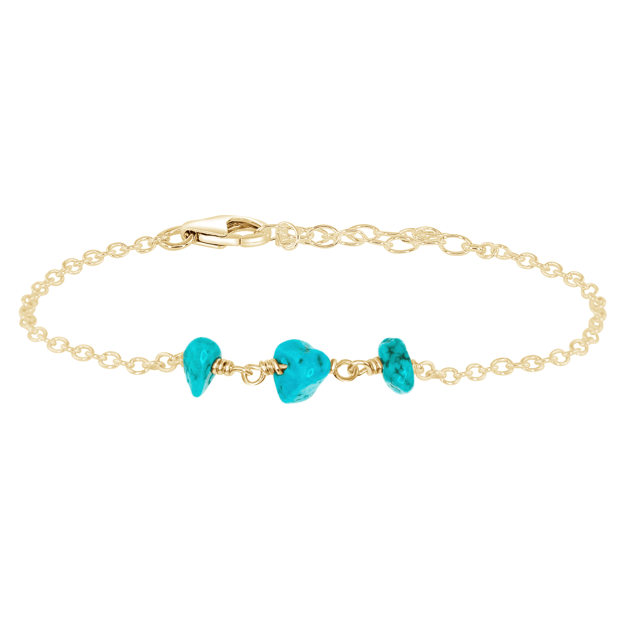 Turquoise Beaded Chain Bracelet for Women - Handmade Boho Chic Jewelry - Perfect for Casual Wear, Parties & Gifts