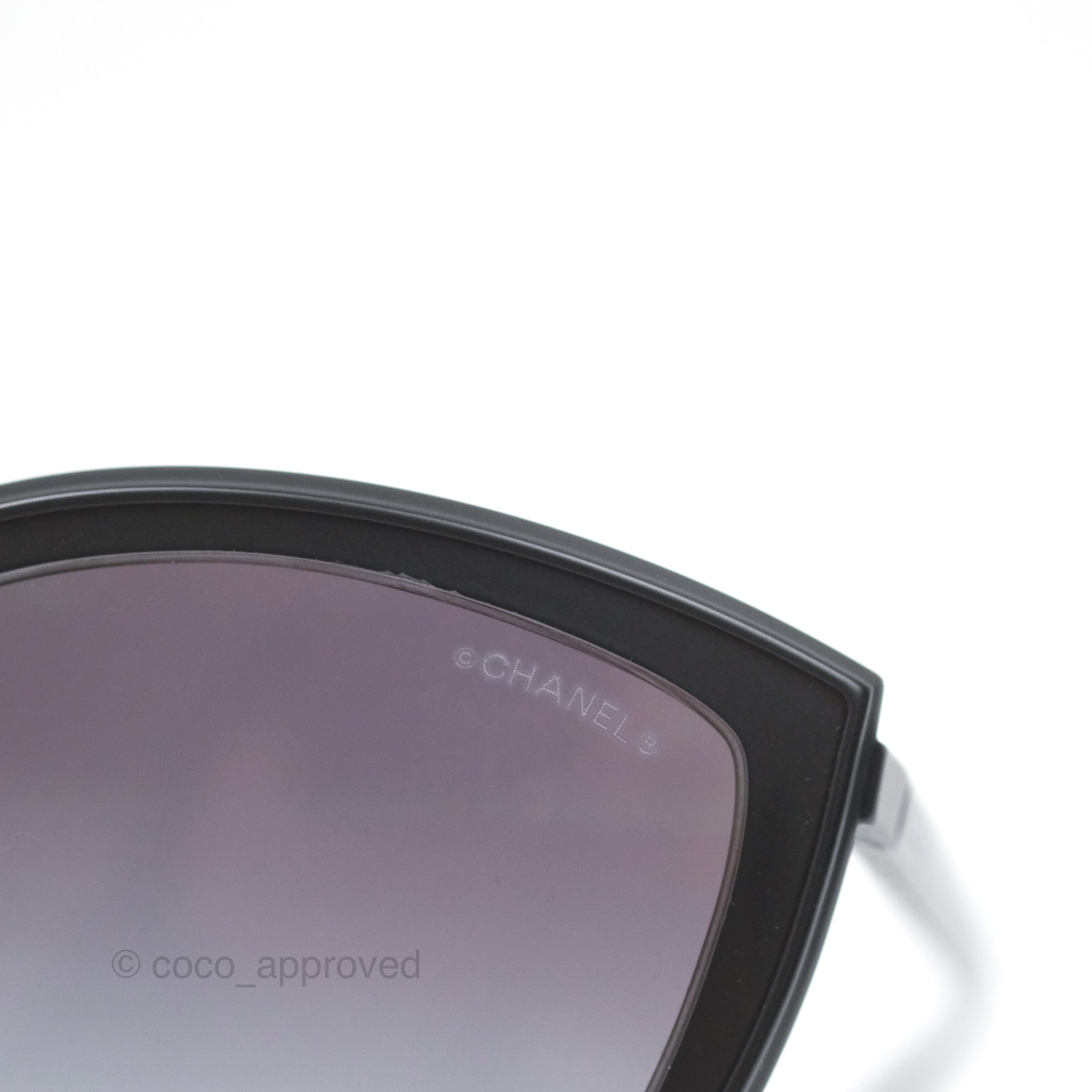 Chanel Cat Eye Sunglasses for Women - Matte Black UV Protection Fashion Shades - Perfect for Beach, Driving & Outdoor Activities