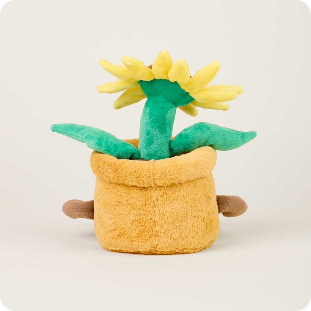 Yellow Flower Pot Warmies - Microwaveable Heating Pad for Pain Relief & Stress Relief - Perfect for Home, Office & Travel