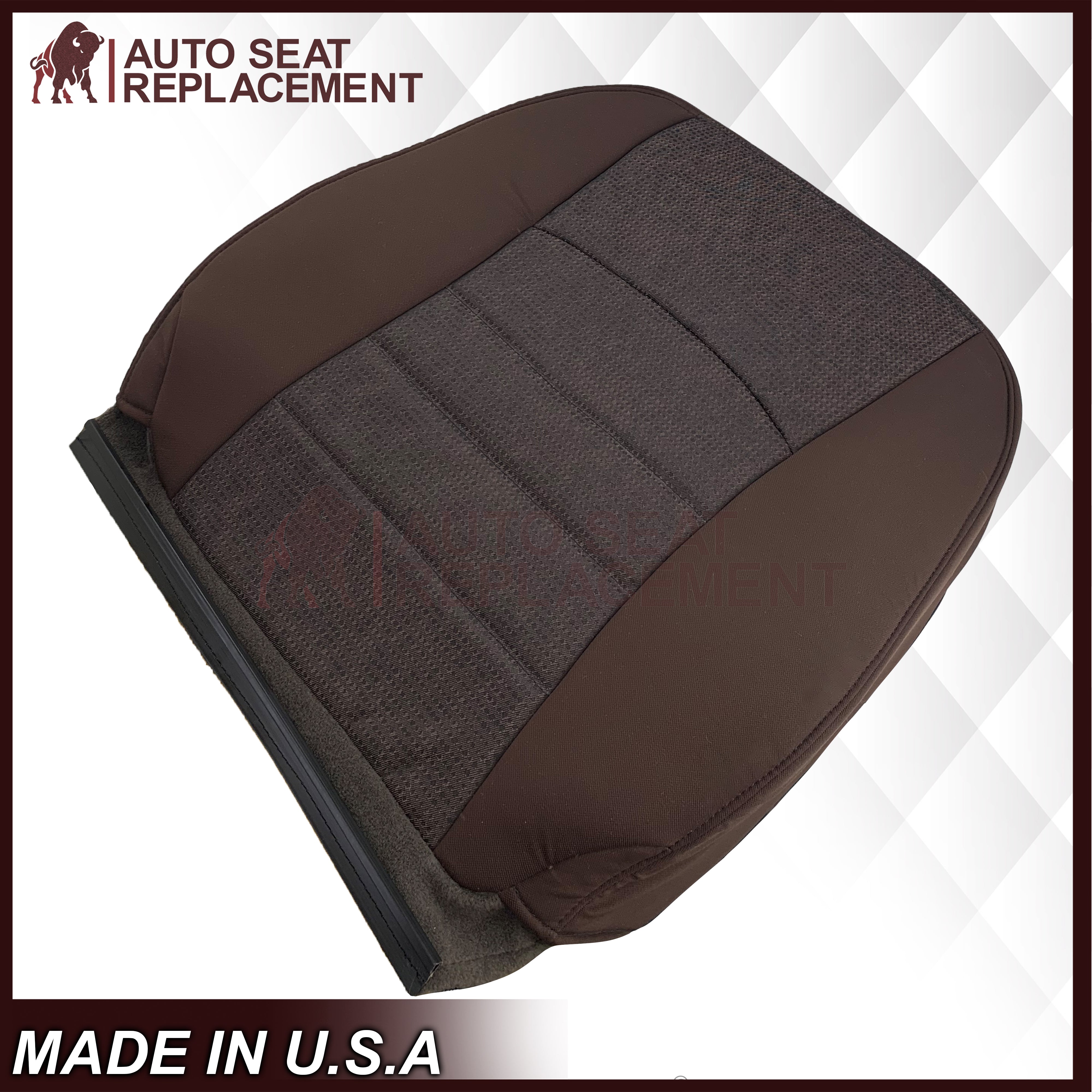 2013-2018 Dodge Ram 1500 2500 SLT Outdoorsman Custom Fit Brown Cloth Seat Covers - Durable Protection for Truck Seats | Perfect for Off-Roading, Camping & Work Trucks