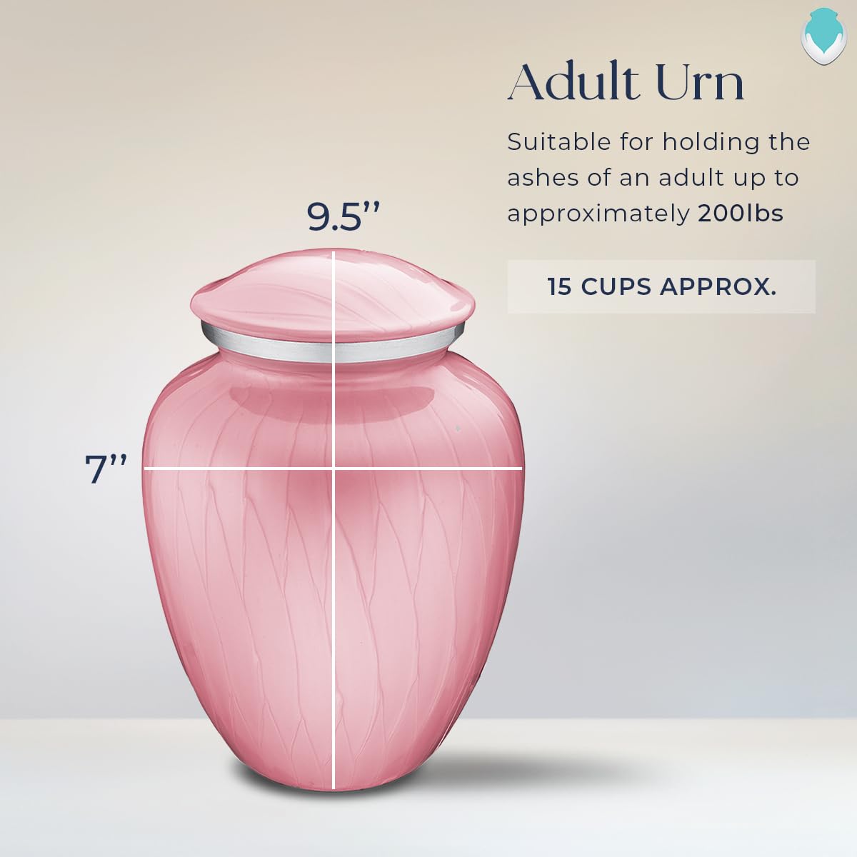 Personalized Praying Hands Cremation Urn for Adults - Large Pearl Light Pink Funeral Urn for Ashes (Holds 200 lbs) | Memorial Keepsake for Loved Ones | Perfect for Home Display, Funeral Services & Memorial Ceremonies
