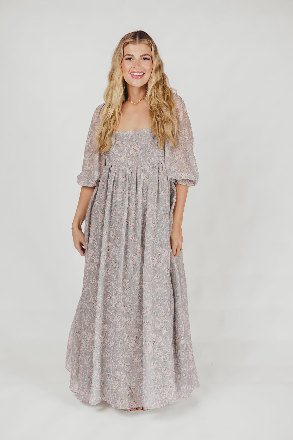 Elegant Sage Green Floral Smocked Maxi Dress for Women - Bump Friendly Maternity & Inclusive Sizing (S-3XL) - Perfect for Summer Weddings, Beach Vacations & Casual Outings
