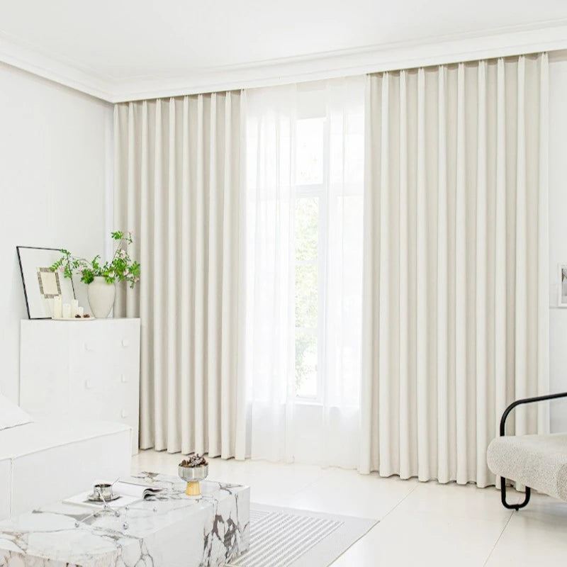 Premium Blackout Curtains with Embossed Leaf Pattern - Custom Size for Bedroom & Living Room - Thermal Insulated, Noise Reducing Window Drapes for Home Decor