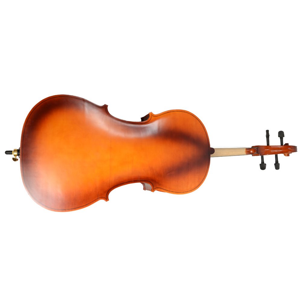 4/4 Full Size Acoustic Cello Set with Hard Case, Bow & Rosin - Matte Finish for Beginners & Students - Perfect for School Orchestras, Home Practice & Live Performances
