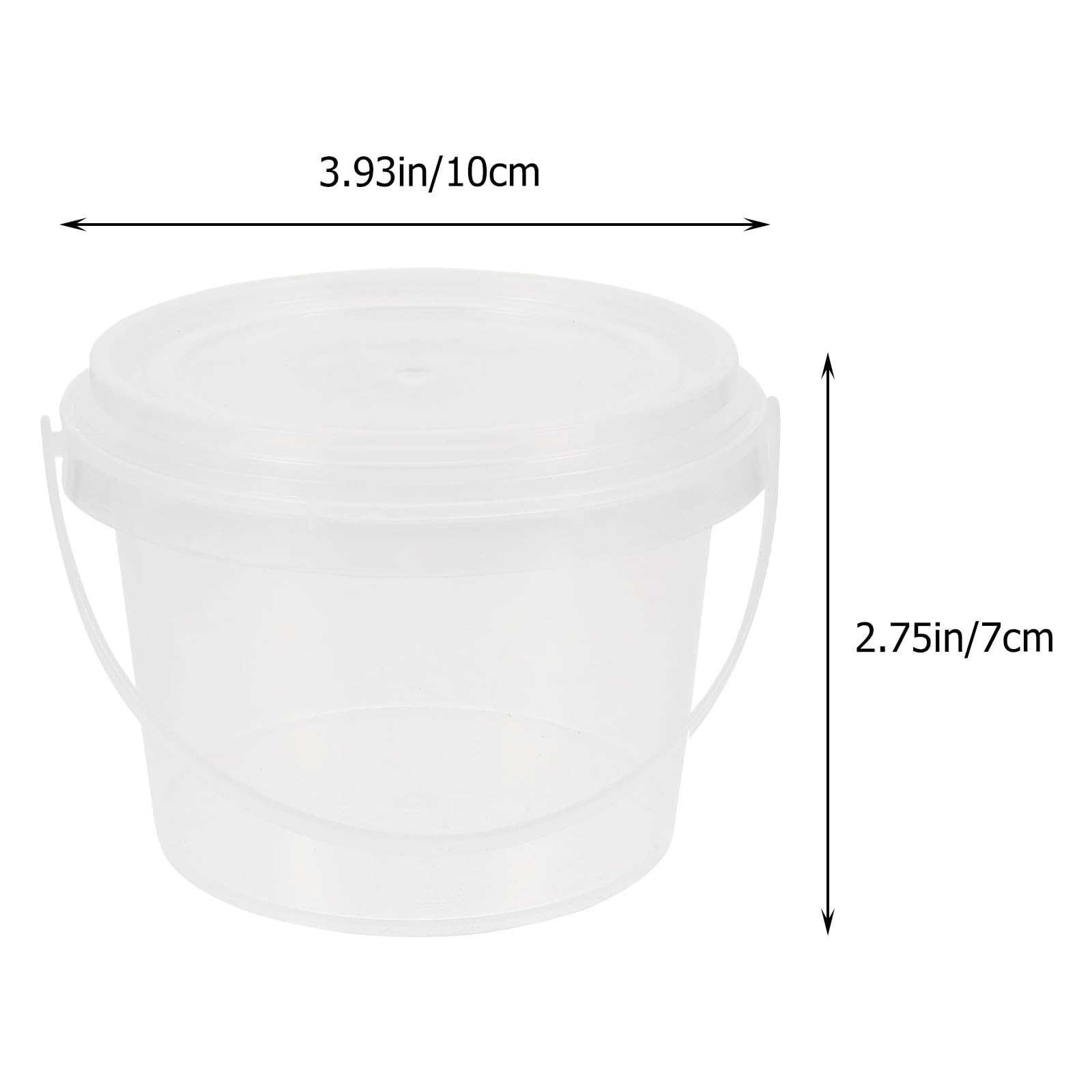 Alipis 10-Piece Mini Candy Buckets Set - Clear Plastic Paint Cans with Metal Handles for Party Favors, Storage & Decor | Perfect for Halloween, Birthday Parties & Wedding Treats