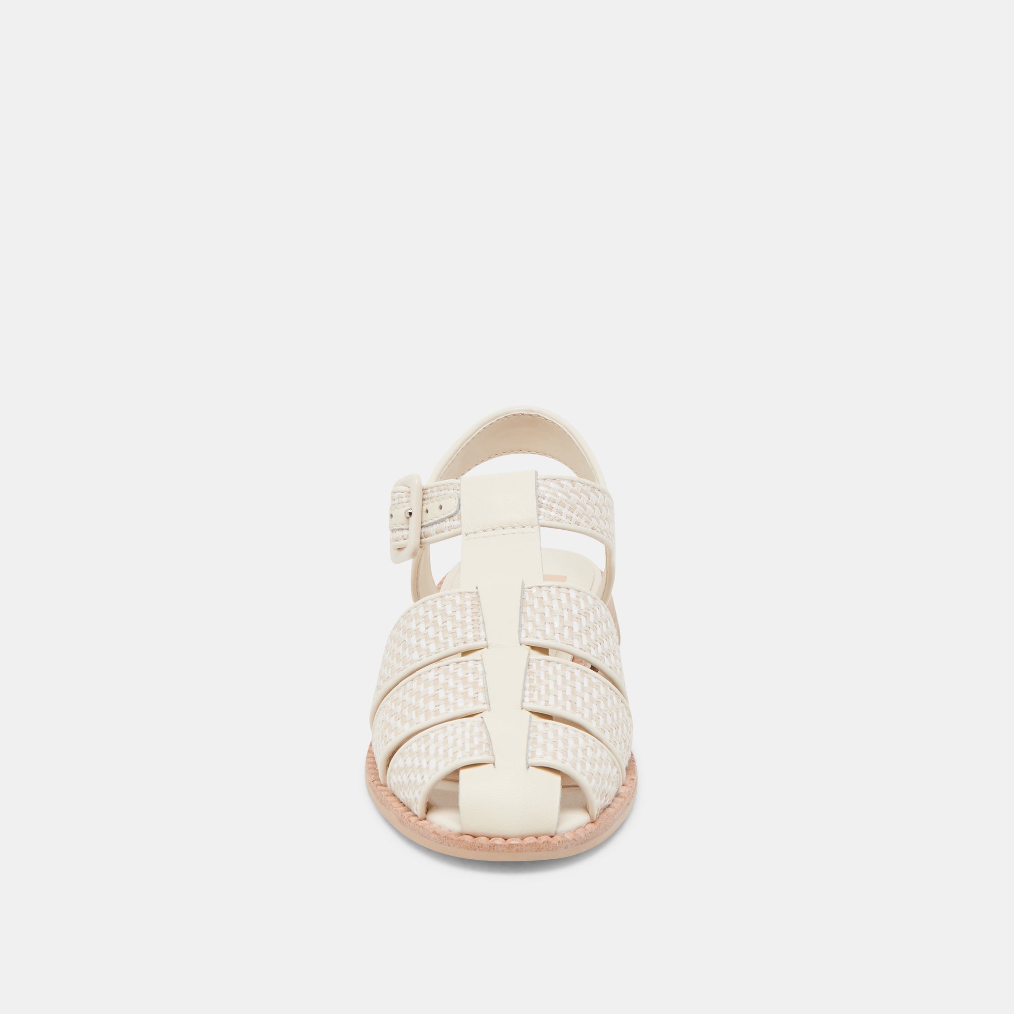 HOLIS Women's White & Multi Raffia Sandals - Comfortable Beach & Summer Casual Shoes for Outdoor Walking, Vacation, and Relaxation