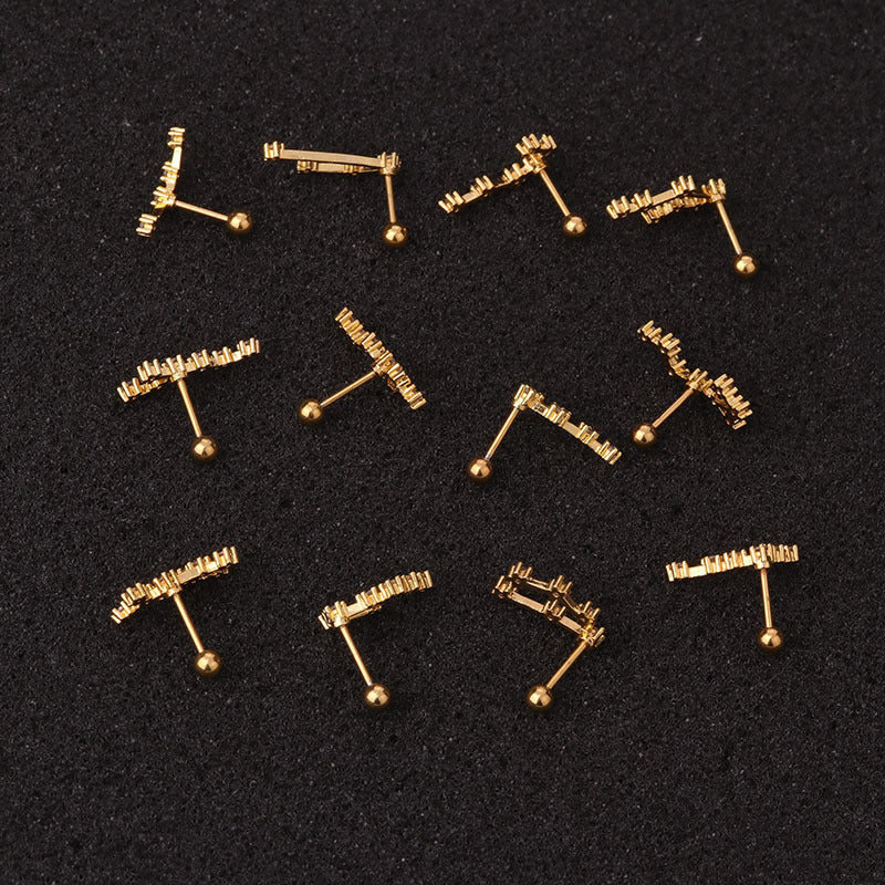 20G Surgical Steel Zodiac Sign Cartilage Stud Earrings for Women - HSPJ19101 | Perfect for Daily Wear, Gifts & Piercing Jewelry Collection