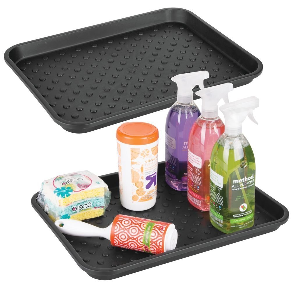 iDesign Plastic Under Sink Mat Tray - 2 Pack, 17