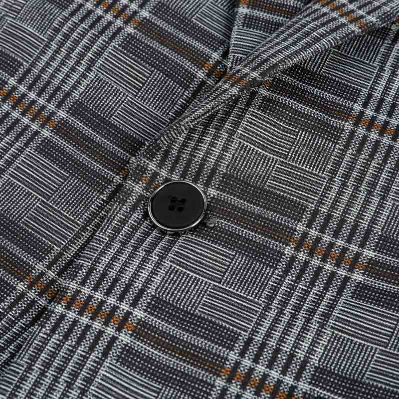 Stylish Plaid Stripe Slim Fit Casual Blazer Coat for Men - Perfect for Office Wear, Business Meetings & Smart Casual Outfits
