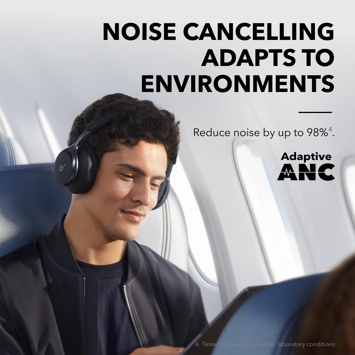 Anker Soundcore Space One Active Noise Cancelling Headphones - 2X Stronger Voice Reduction, 40H ANC Playtime, LDAC Hi-Res Audio, Bluetooth 5.3, App Control - Perfect for Travel, Work & Home Office Use