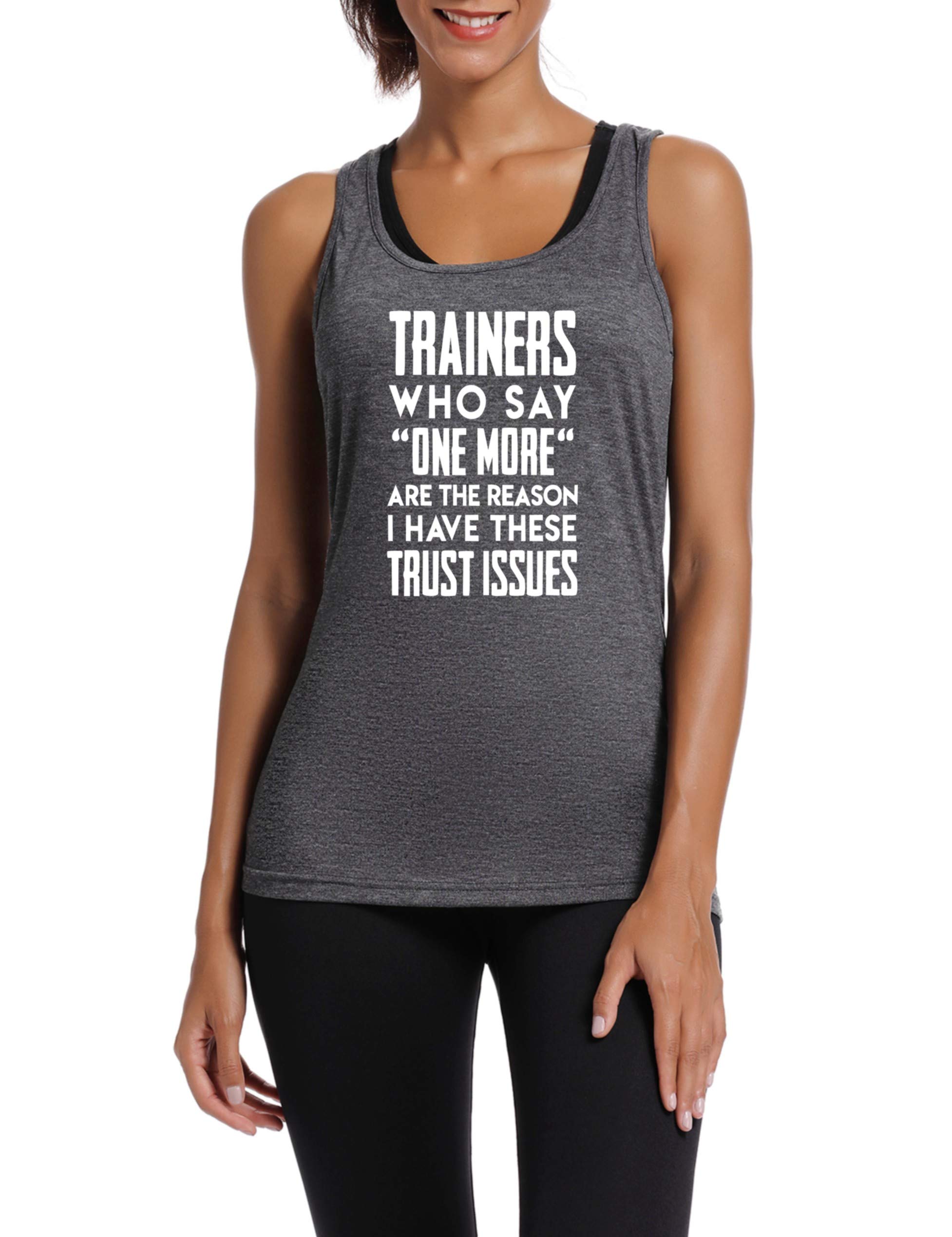Funny Workout Tank Tops for Women - Gym Racerback Sleeveless Shirts with Motivational Sayings | Perfect for Fitness Training, Yoga & Running