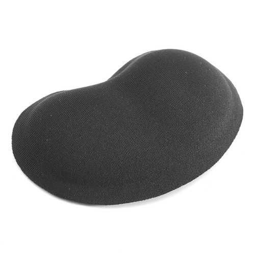 Ergonomic Black Silicone Mouse Pad with Wrist Rest - Comfortable Non-Slip Desk Mat for PC, Laptop & Office Work - Perfect for Gaming, Typing & Long Computer Sessions